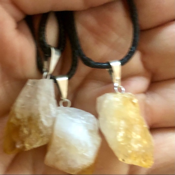 Citrine Natural Nugget Pendant - Picture 4 of 4